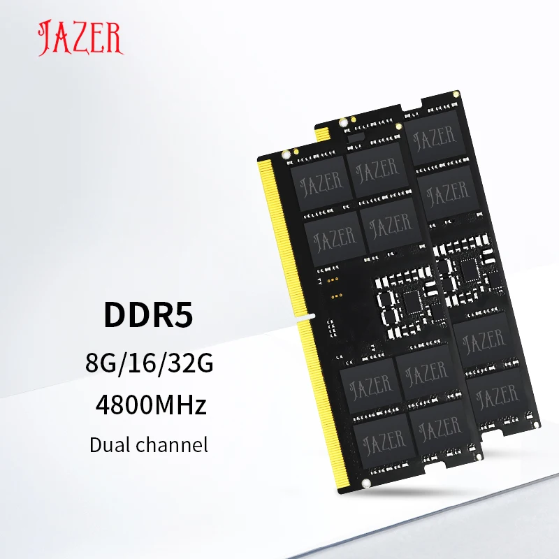

JAZER Laptop Memory DDR5 8GB 16GB 4800MHz 5600MHz 16GBX2 8GBX2 Sodimm Memoria For Laptop Rams