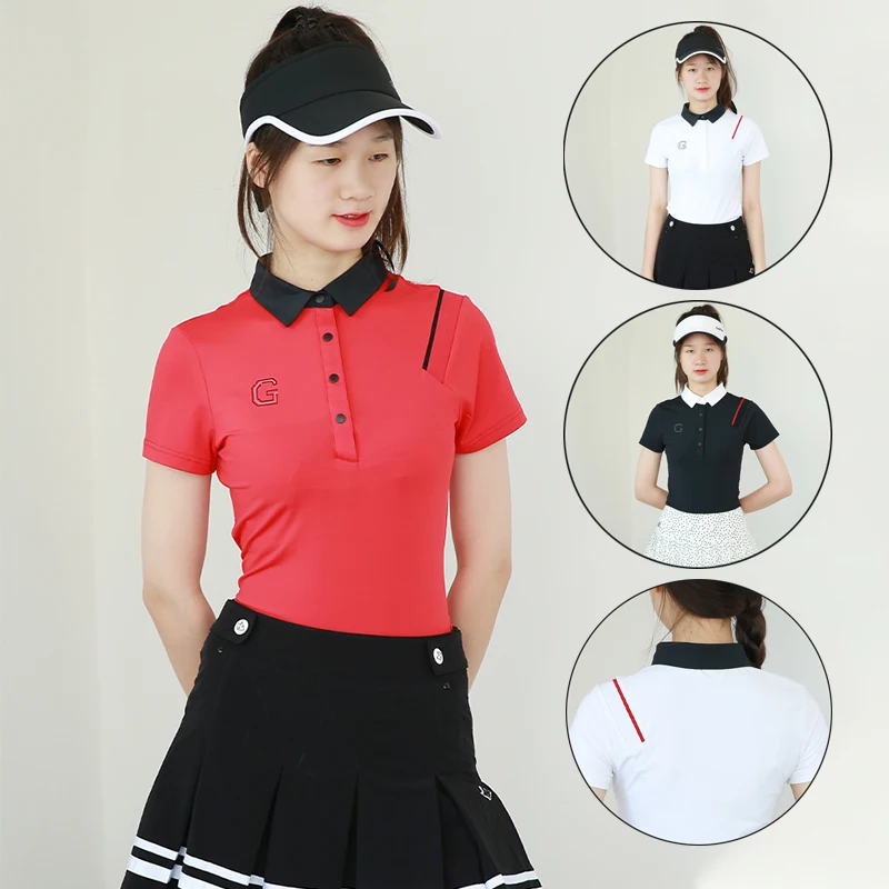 

Летняя женская одежда для гольфа Golfist, Спортивная футболка с коротким рукавом, рубашка-поло для гольфа, женские эластичные топы, дышащая одежда для сухого покроя