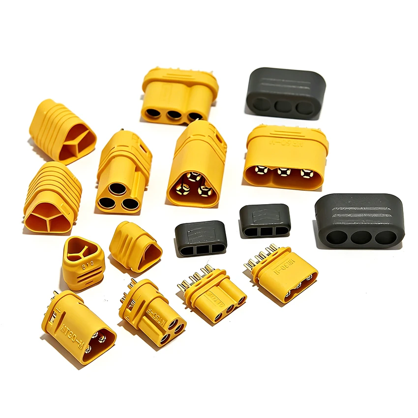 Фото Разъем MR60 MR30 MT30 MT60-M/F (штекер/гнездо) с защитным кожухом для RC Lipo аккумуляторов и авиамоделей, 3-контактный №5