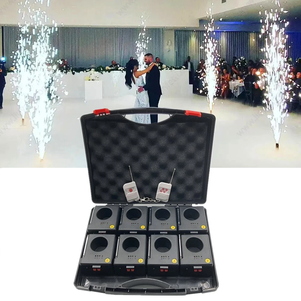 

8 Channels Stage Cold Fountain Wedding Firing System Machine with Remote Controller,Stage Spark Machine Cold Pyro Fireworks