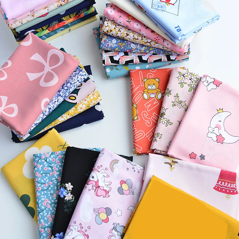 50 см * 140 Мультяшные цветы вискоза ткань для одежды постельное белье мягкая