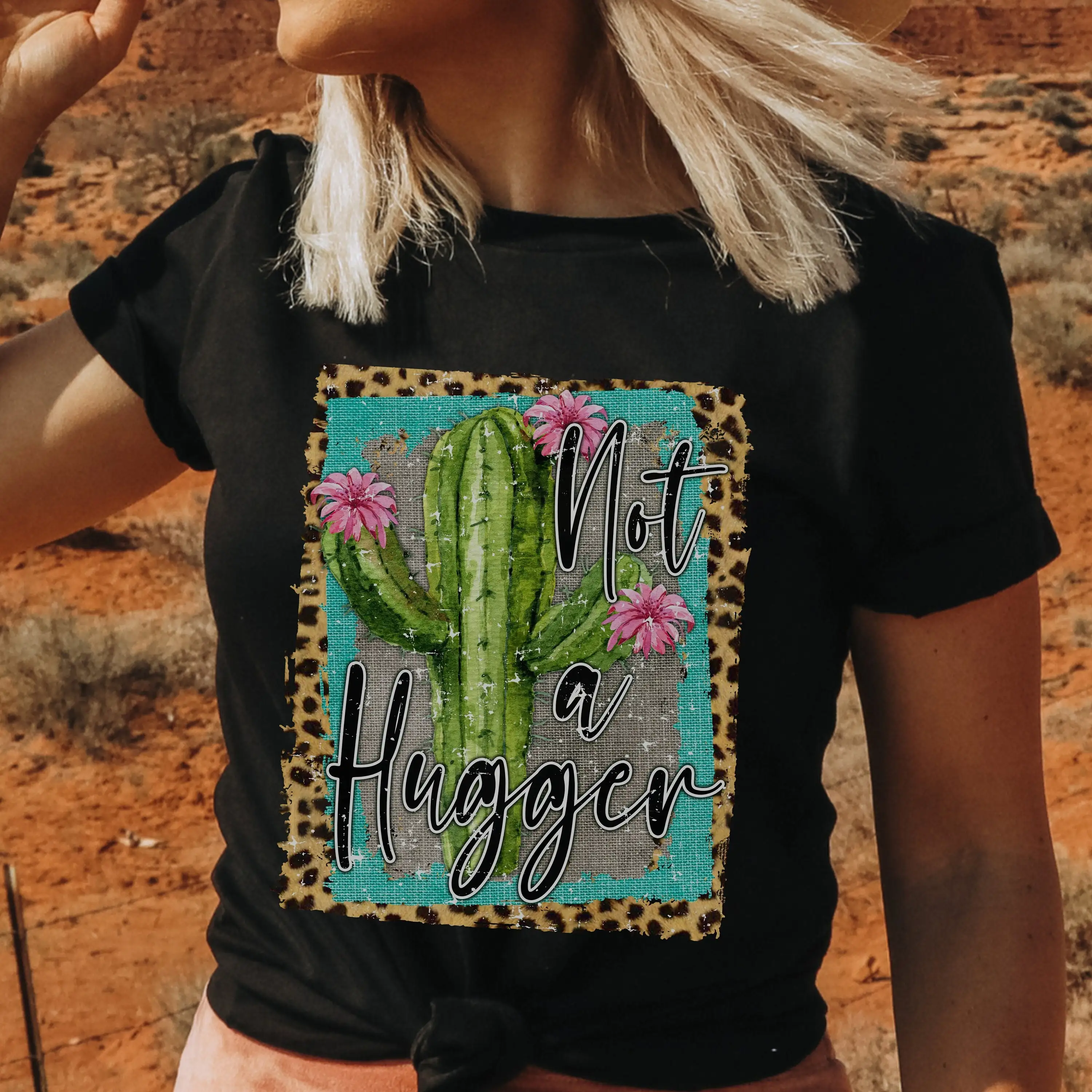 Футболка Not A Hugger футболка Дикого Запада Родео Wildwest Cowgirl милые Безразмерные