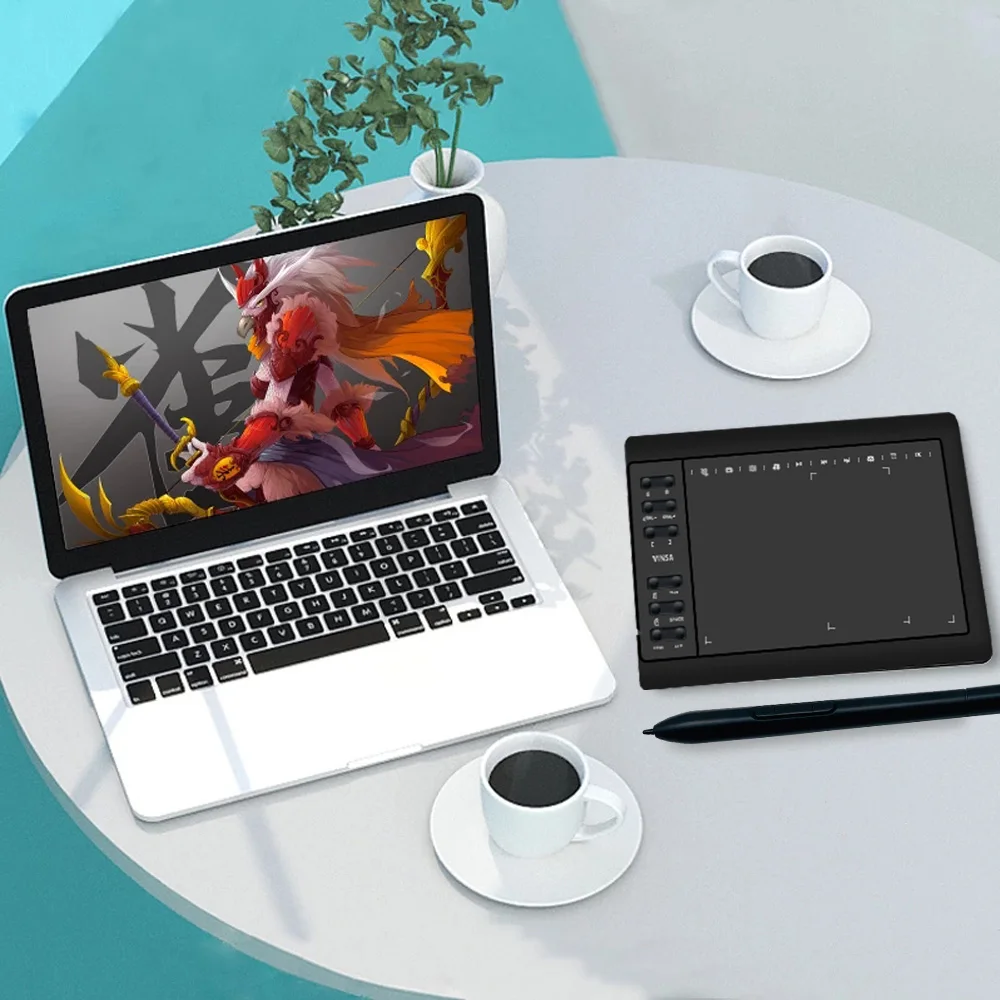 Графический планшет для рисования с безбатарейным стилусом чувствительность к