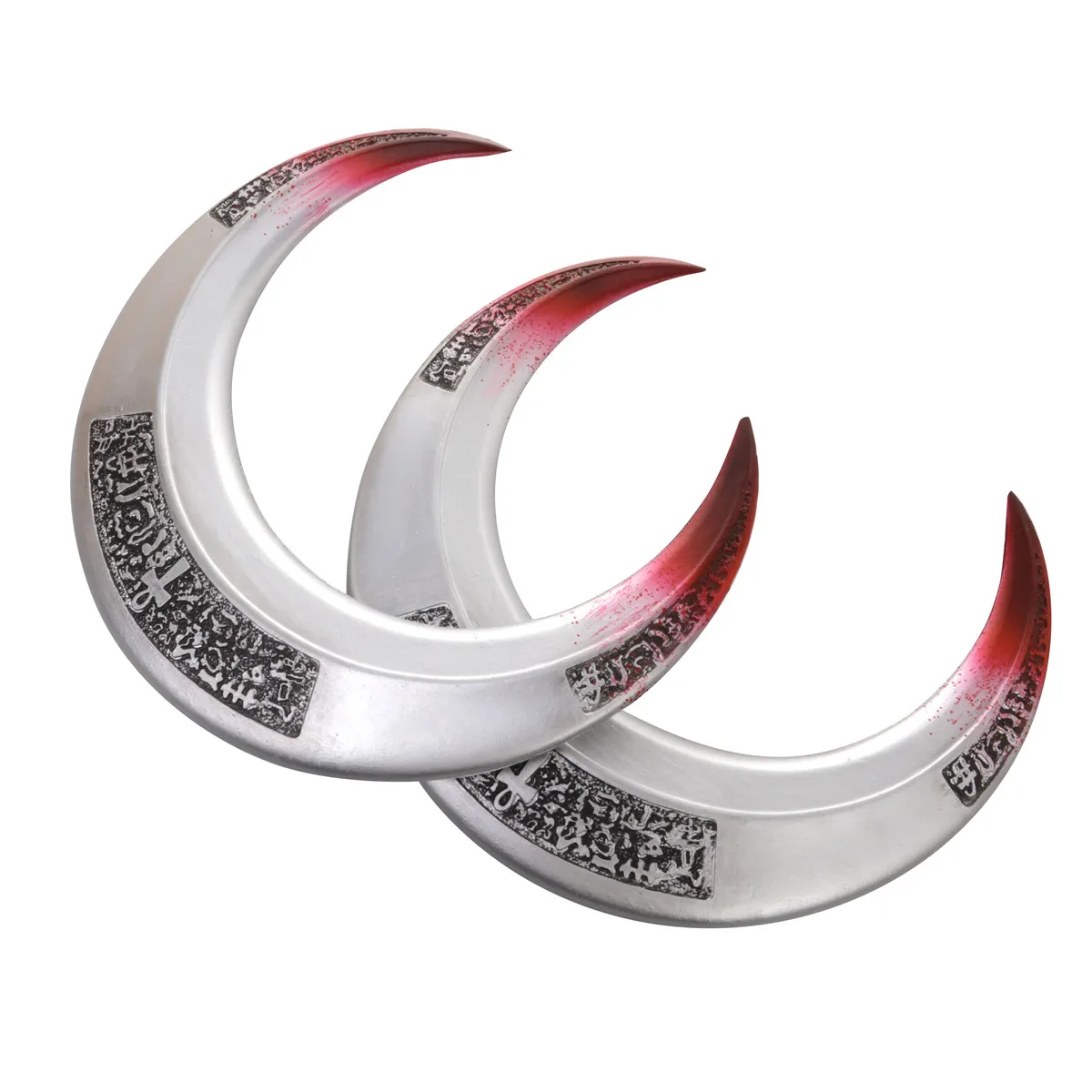 

New Movie 2022 Moon Knight Props PU Leather Moon Shape Knife Role Play Props Halloween Cosplay Props Action Figures