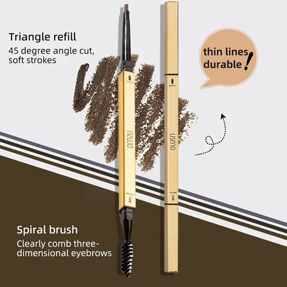 

Double Eyebrow Pencil Long Lasting Waterproof Cosmetics Eye Pen 5 Mascara Enhance Tint Makeup Brow Colors Women Beauty N1u1