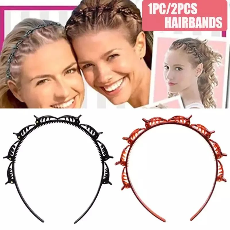 

Hot Ins Unisex Alice Hairband Headband Men Women Sports Hair Band Metal Hoop Double Bangs Hairstyle Hairpin 2020 Newest Arrival