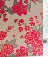 pvc red peony pattern waterproof living room wall stickers vinyl self adhesive removable wallpaper for home furniture renovation