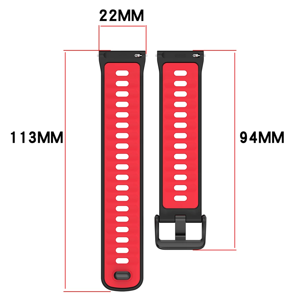 Фото Универсальный силиконовый ремешок 22 мм, подходит для COROS PACE 4 3 / APEX 4 42MM / 2Pro / PRO, для часов OPPO S X X2 / Oneplus watch 3 2 1 №4