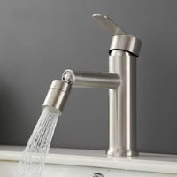 bathroom basin bidet vanity sink faucet 2 modes 360 swivel stream spout stainless steel cold and hot water mixer tap deck mount