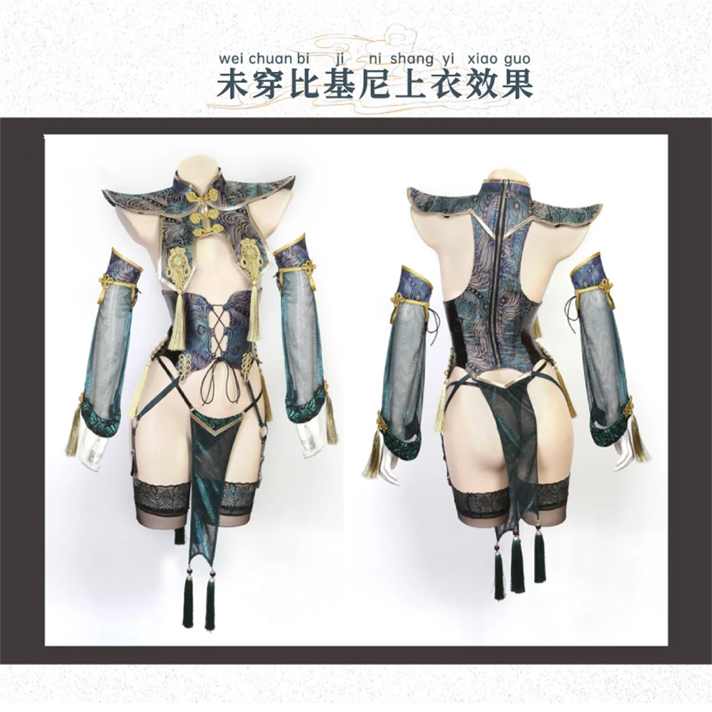 Женский комбинезон в стиле Ципао оригинальный дизайн