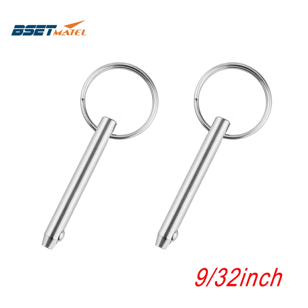 2PCS 9/32 inch BSET MATEL Marine Grade 316 Stainless Steel Quick Release Ball Pin for Boat Bimini Top Deck Hinge hardware