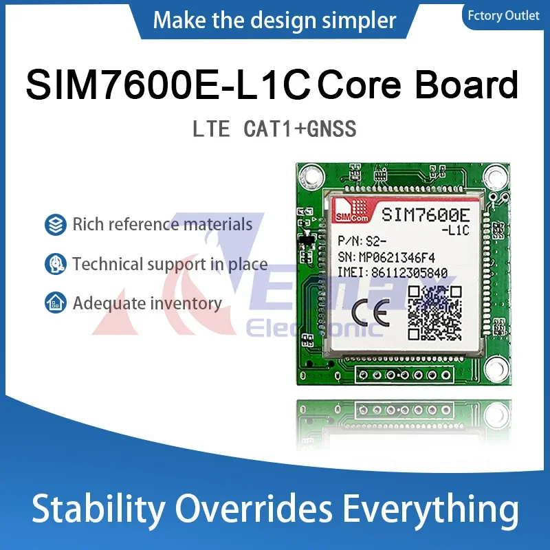 SIMcom SIM7600E-L1C CAT1 Core Board Development LTE CAT1+GNSS