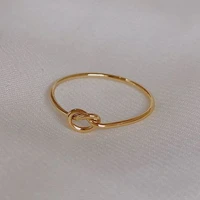 simple knot heart shaped hollow out ring feminine temperament light luxury versatile cool girl ring