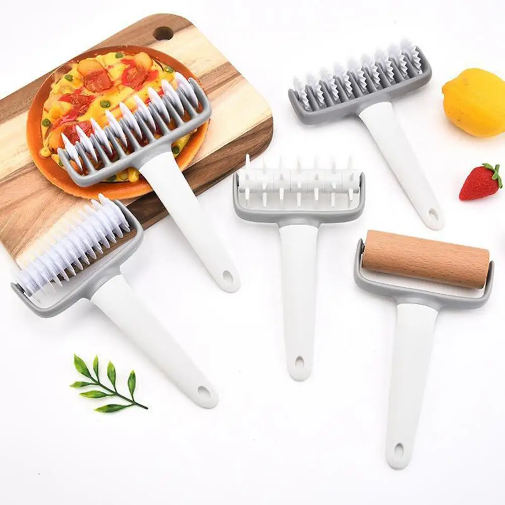 

Pizza Rolling Pin Punch Pastry Roller Pin Biscuit Dough Pie Hole Baking Tool PP Lace Cutter Flat Cutter Rolling Pin Pizza Punch
