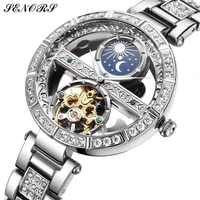 new2022 diamond watches woman automatic tourbillon mechanical watches ladies clock female moon phase watch relogio feminino 3atm