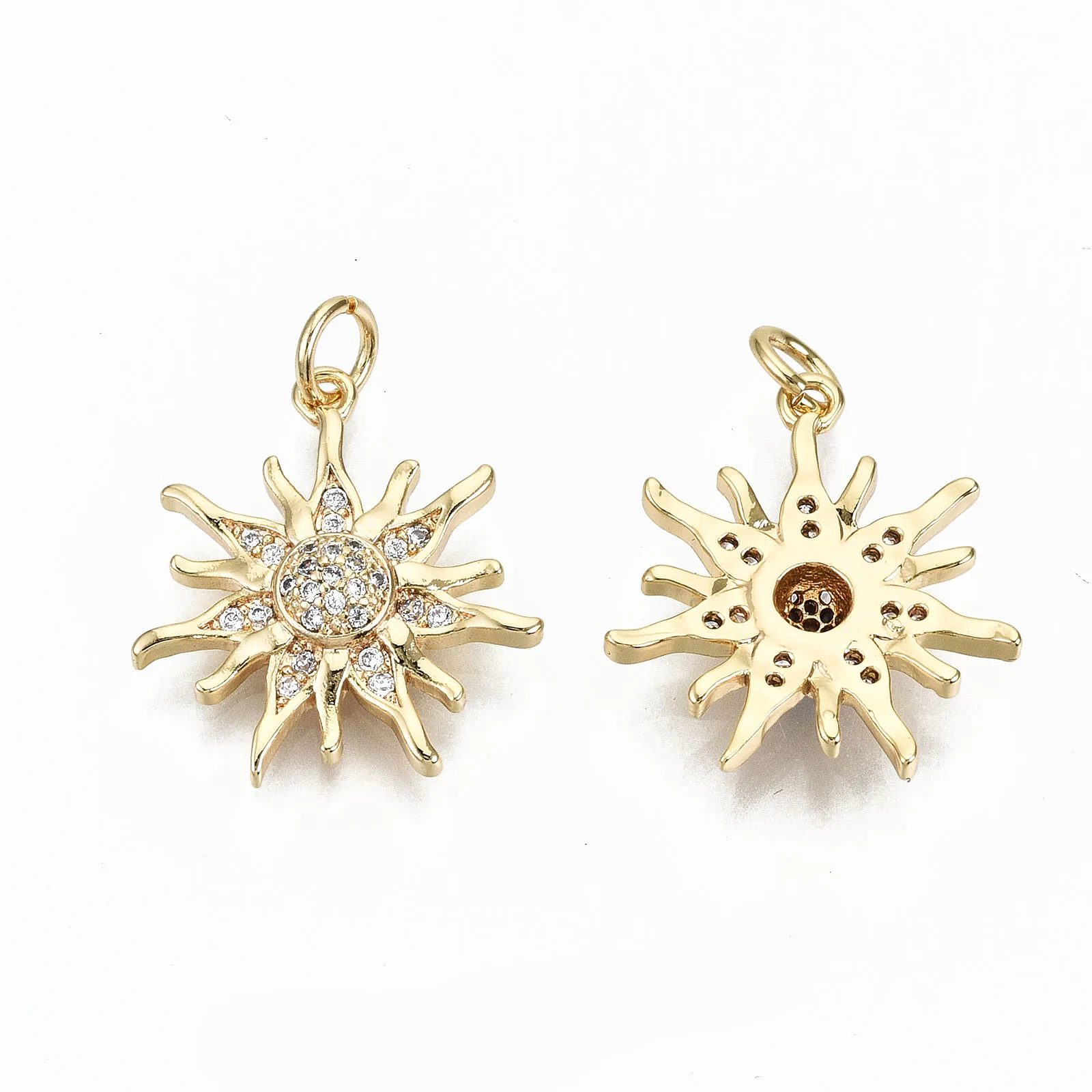 1 шт. металлические подвески от солнца латунные с микрозакрепкой из прозрачного