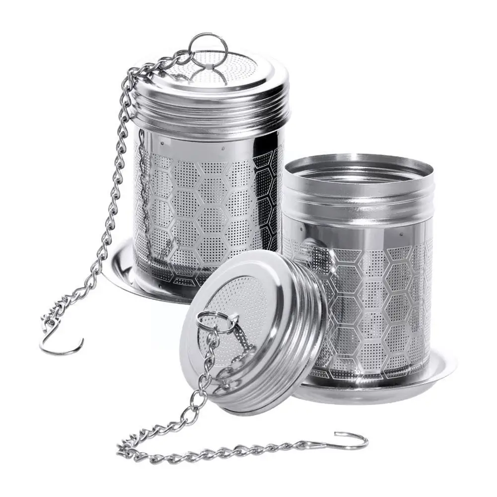 

Ситечко для чая с крышкой, ситечко из нержавеющей стали с бинауральной сеткой, фильтр для утечки чая, C Z6R2