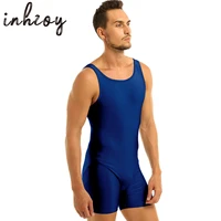 mens body short underwear sleeveless stretchy one piece sport gym bodysuit leotard nightwear overalls fitness tank jumpsuit