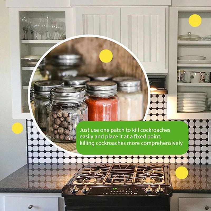 Новинка 8 шт. удобная наклейка Imidacloprid для уничтожения тараканов долговечный дом