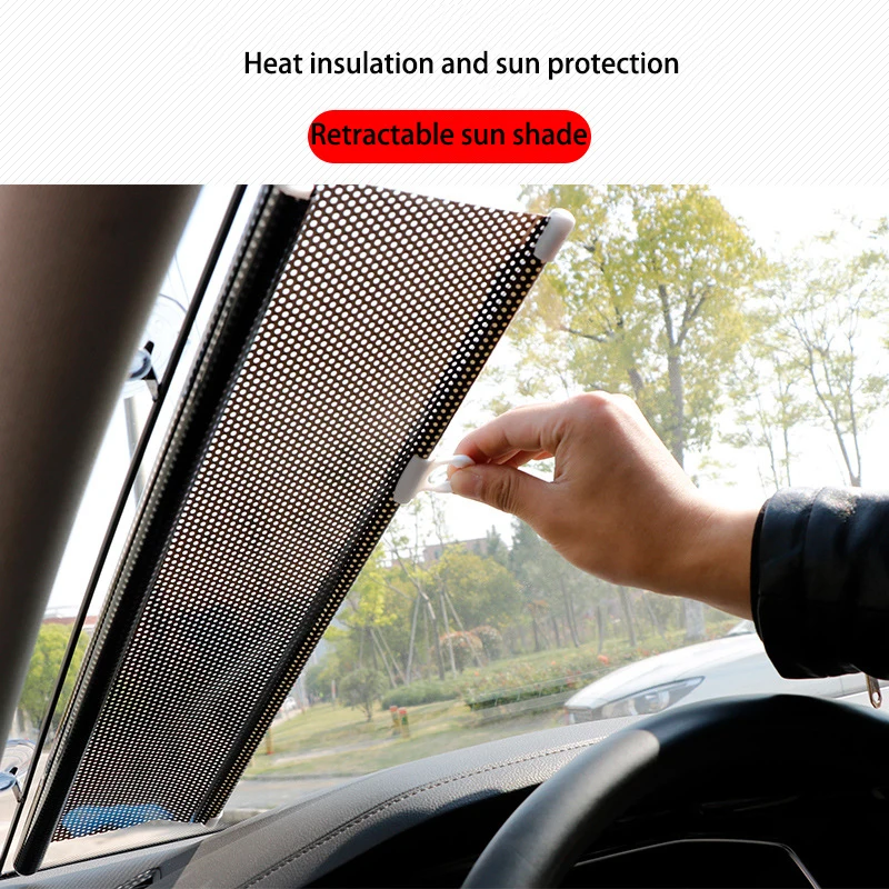 

Car Sunshade Window Magnetic Track Curtain Car Sunscreen Car Interior Shading Retractable Anti-UV Window Shade Sun Proetect