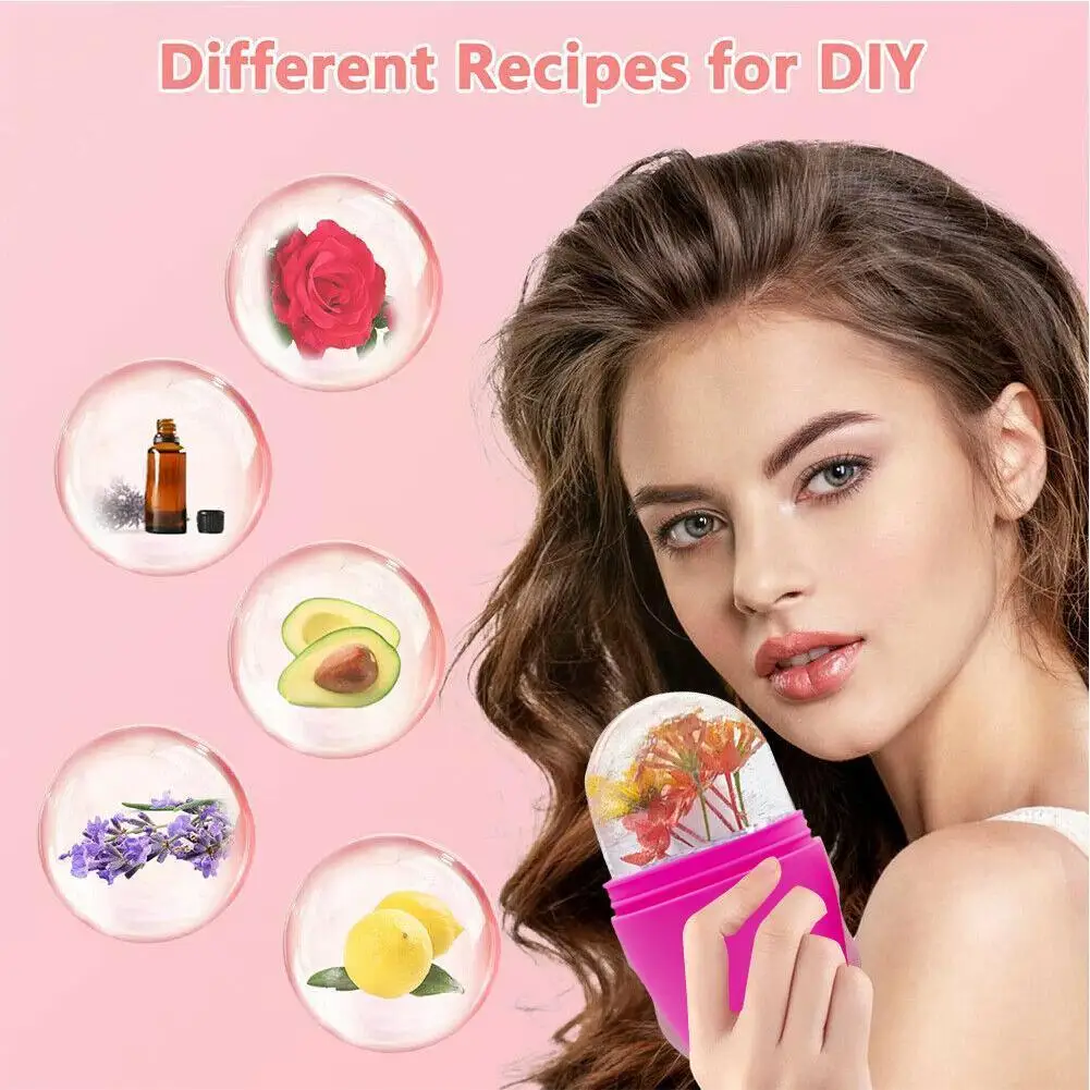 

New Silicone Tray Ice Cube Women Female Massager Face Ice Roller Mold Reusable Care Beauty Tool Suit For All Skin Ty C9u7
