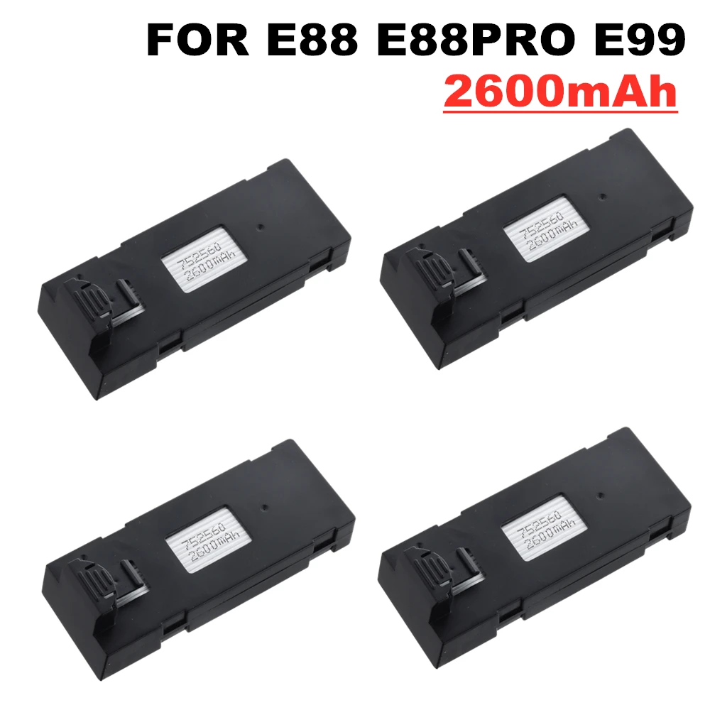 

3.7V 2600mAh RC Drone Battery Accessory For E88 E88PRO Ls-E525 E99 PRO Mini Uav Drone Battery Special Rc Part Original Upgrade