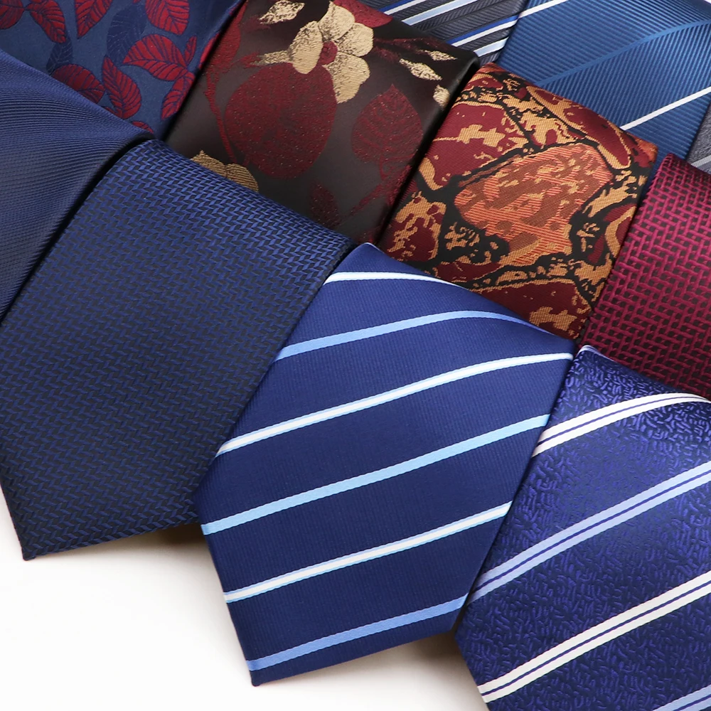 

Мужской классический галстук из полиэстера, синий полосатый галстук-бабочка, галстук для делового, свадебного костюма, повседневной носки, для жениха, для подарка