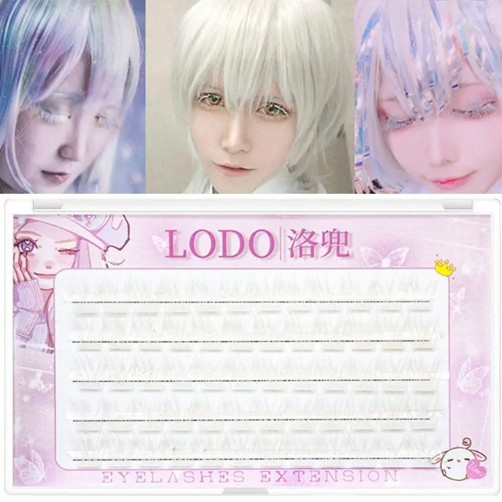 

Густые драматические накладные ресницы манга «сделай сам» C завитые длинные натуральные красочные индивидуальные ресницы 3D кластер белый ...