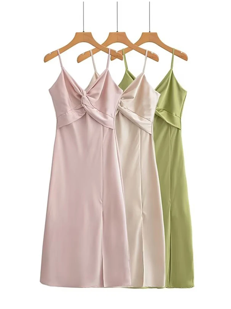 

Женское платье на бретельках, с V-образным вырезом