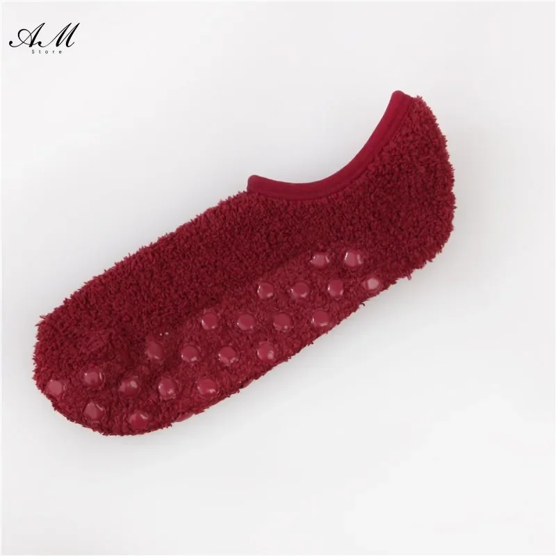 Новые женские носки с напуском утолщенные коралловые флисовые теплые домашние