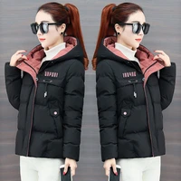 winter clothes female jacket short coat hooded slim thick down cotton padded parka jacket women fashion parkas warm outerwear