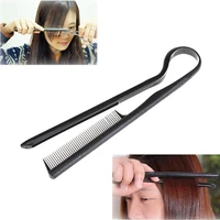 1pc useful hair straighten comb salon hairdressing smooth tool hold tongs hair styling tools for women hair brush straightener