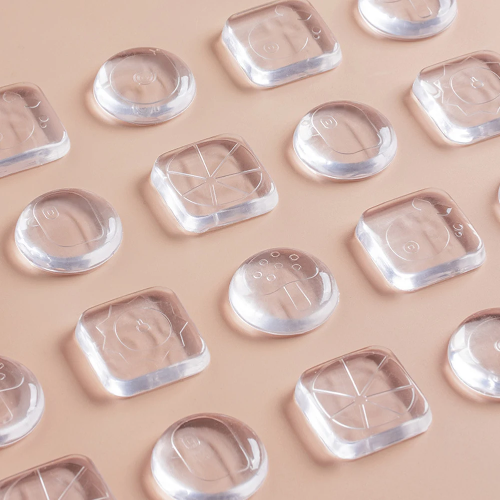 

1PC Mute Door Stoppers Transparent Cute Anti Collision Pads Safety Shock Absorber Door Handle Bumpers Waterable Wall Protectors