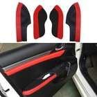 4 шт., Кожаные чехлы на дверные ручки и подлокотники для Honda Civic 10 поколения 2016 2017