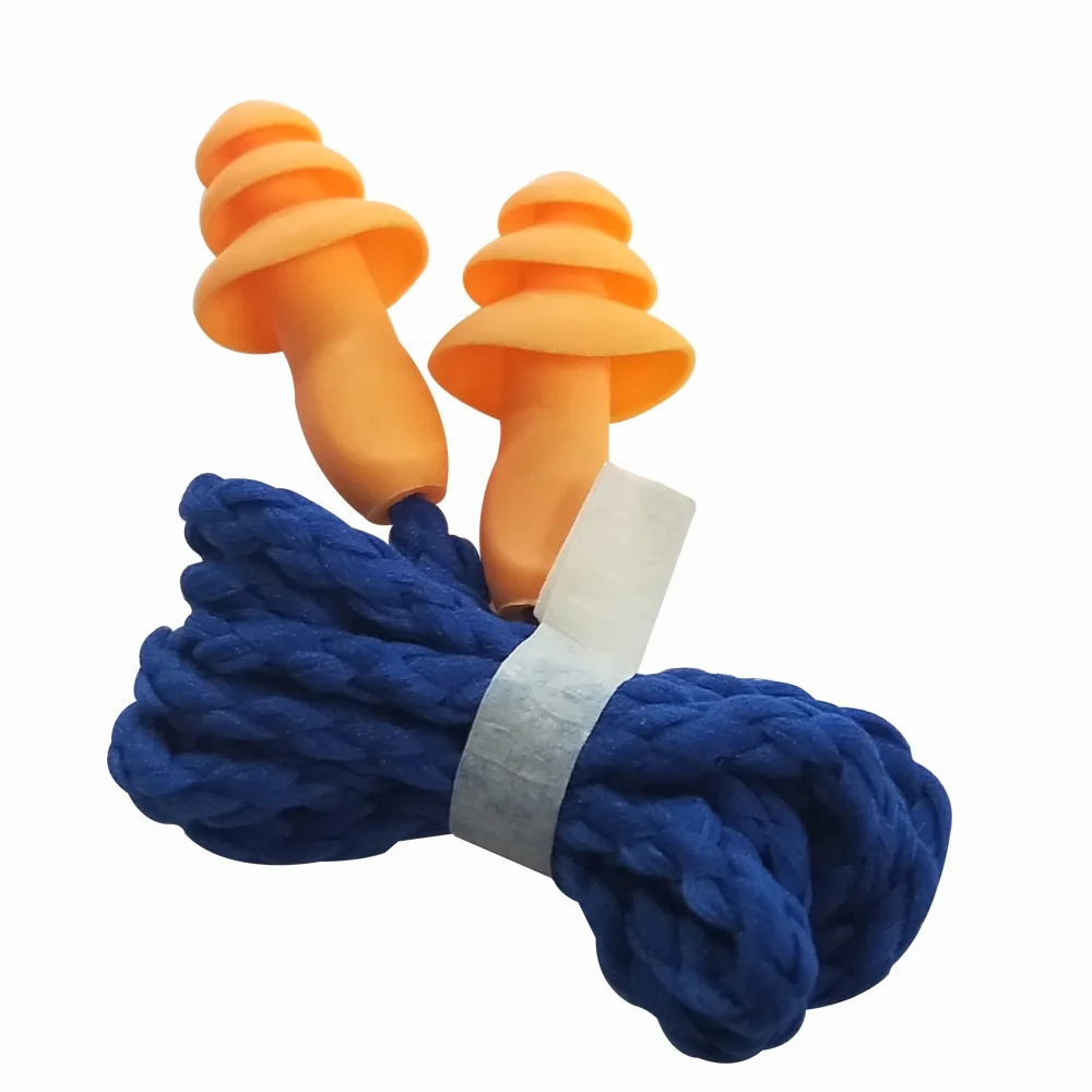 

1270 Corded Ear Plugs Soft Silicone Reusable Hearing Protection Earplugs for Hearing Protection