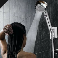new turbo propeller shower head water saving high preassure flow 360 degrees with fan extension showerhead rainfall with holder