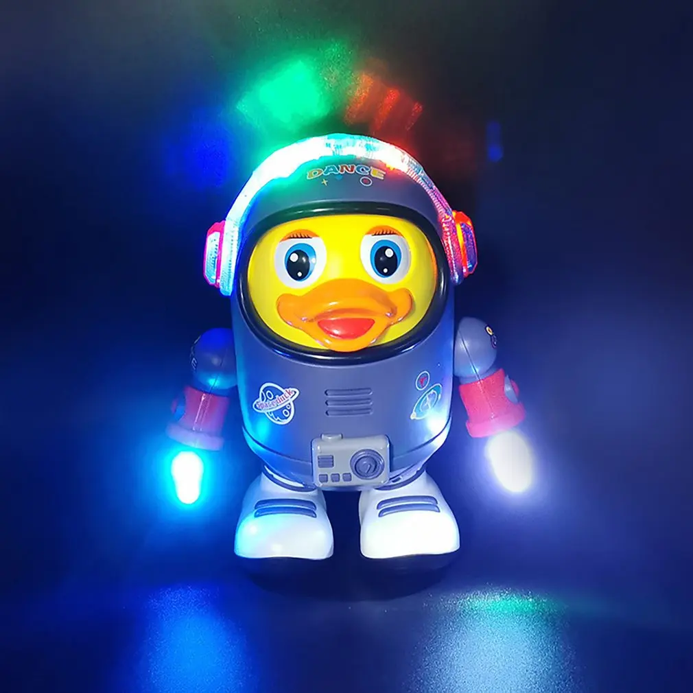 

Funny Children's Space Duck Dancing Robot with Light Music Cartoon Walking Musical Educational Toys Christmas Gifts for Boy Girl