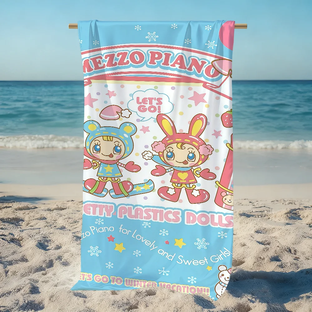 Фото M-mezzo cute P-piano Полотенце большое быстросохнущее из микрофибры, мягкое пляжное полотенце для путешествий, фитнеса, сауны, купания, кемпинга. №4