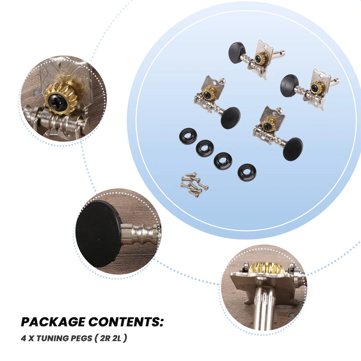 Колышки для тюнинга тюнеры машинные головки 2R 2L 4-струнной укулеле запчасти