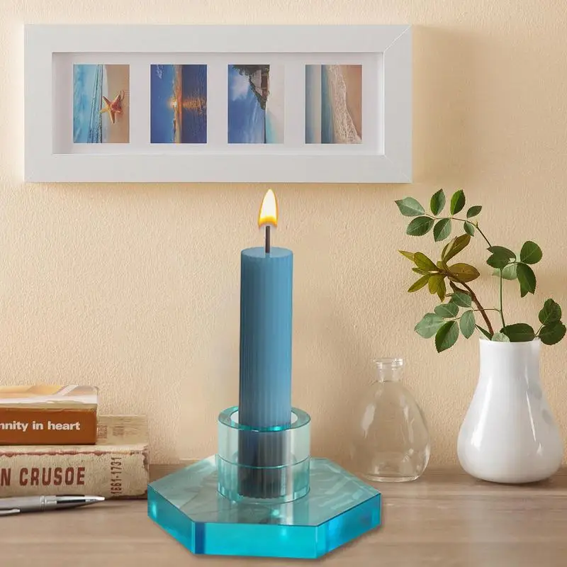 Mold Hexagon Candlestick 3d Silicone Perfect Home Decorative