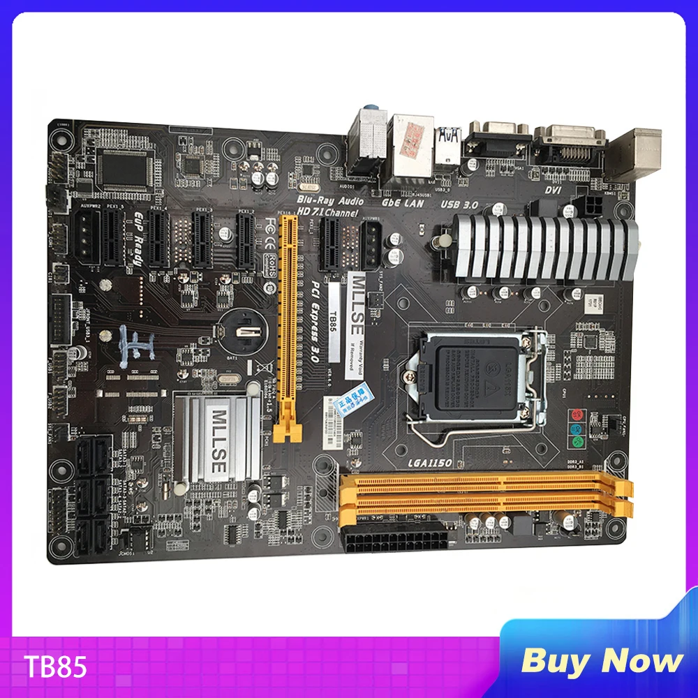 For Biostar TB85 Professional Desktop Motherboard 6GPU 6PCI-E B85 LGA 1150 DDR3 16GB SATA3 USB2.0 USB3.0