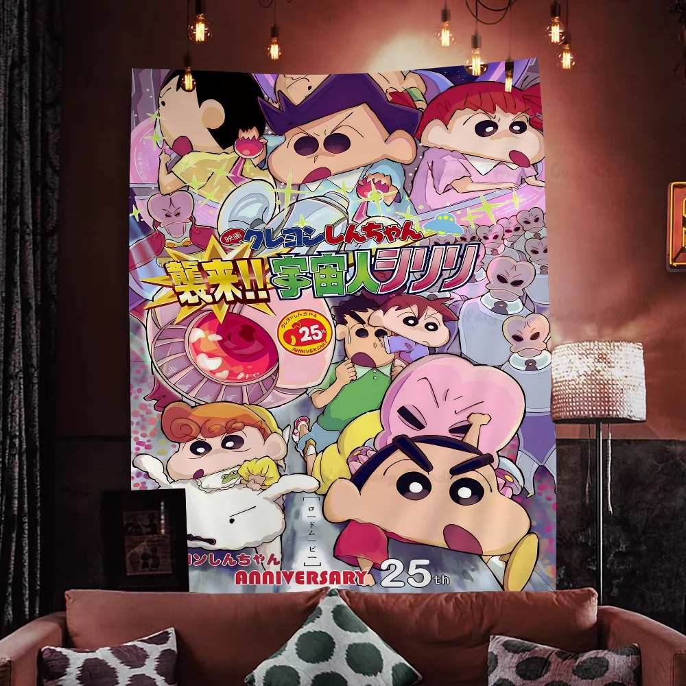 C-crayon Shin-chan Cartoon Tapestry Bohemian Wall Tapestries Mandala Hanging Sheets