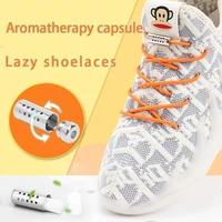 deodorant elastic shoe laces round metal lock shoelaces without ties for sneakers lazy shoes lace aroma rubber bands 1 pair