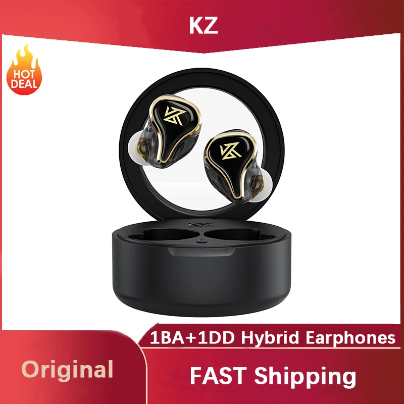 KZ SK10 Pro TWS Bluetooth 5.2 Wireless 1BA+1DD Hybrid Earphones HiFi Game Earbuds Noise Cancelling Sport Headset Z1 PRO SKS Z3