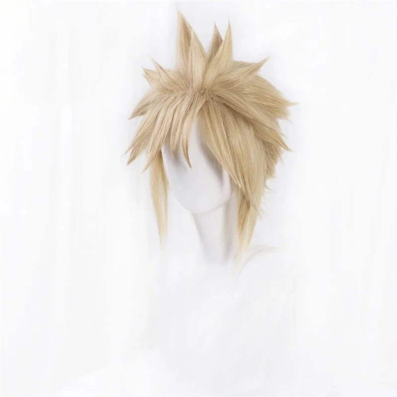 Парик для косплея облако термостойкие синтетические волосы из короткой льняной
