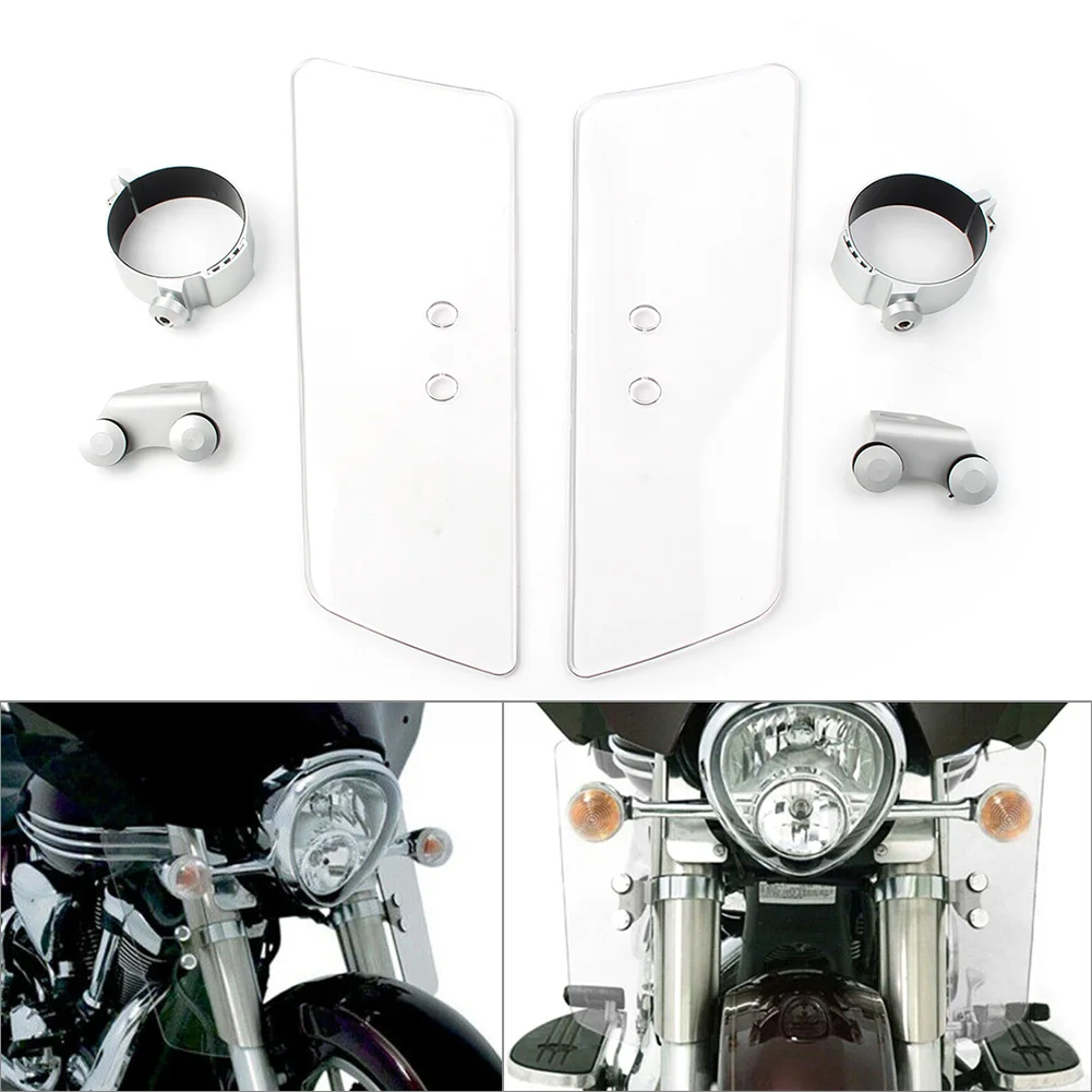 

2 шт., дефлектор ветровой вилки для мотоцикла для Honda VT1100C2 750 2000-07, и для Yamaha, Suzuki, Kawasaki VN1500D Vulcan