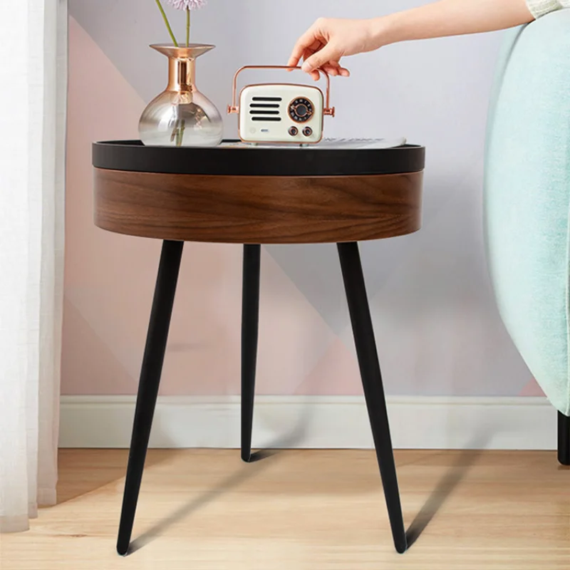 Прикроватный столик Formwell STK18 Маленький журнальный с бочонком для хранения