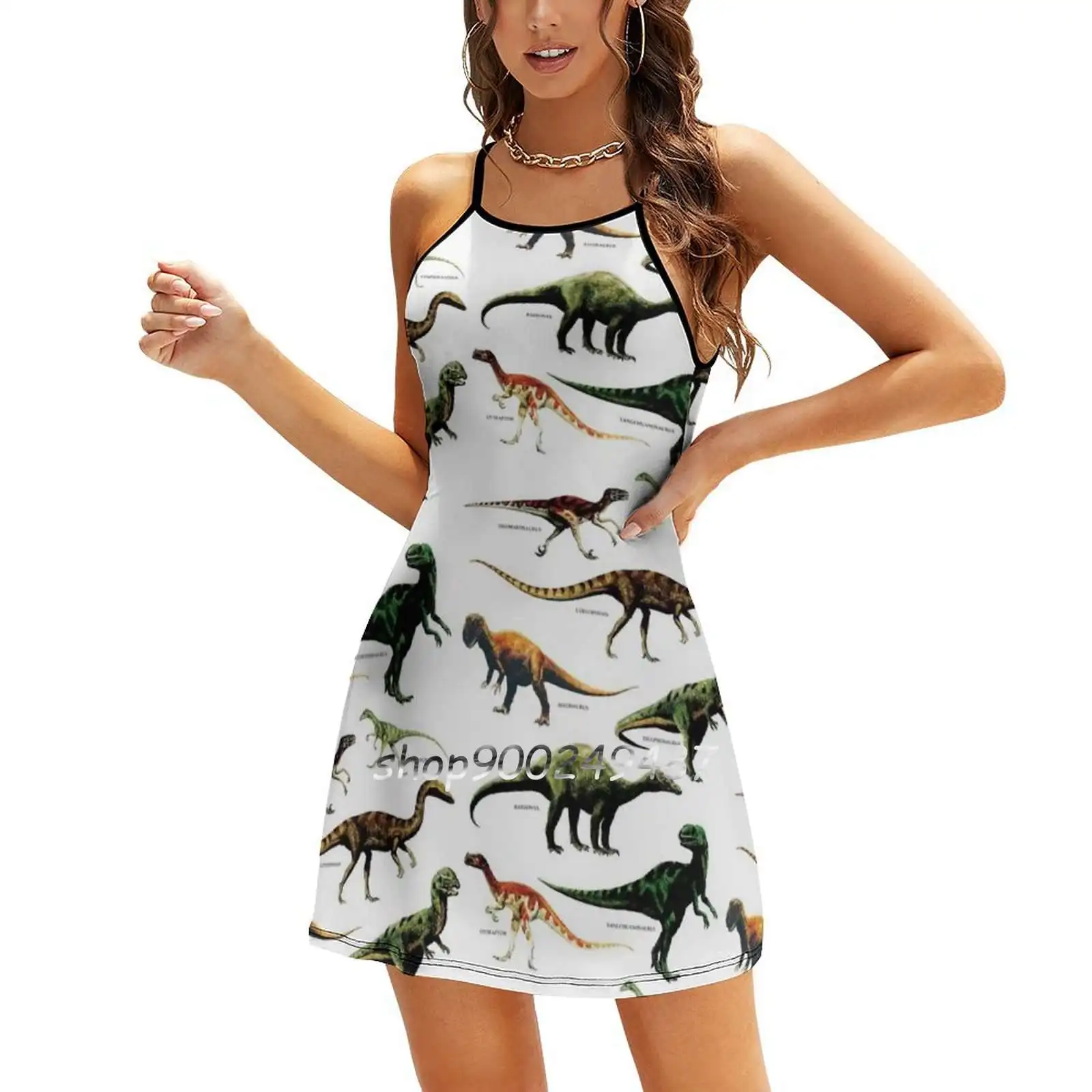 Виды динозавров винтажное ретро 80-е годы динозавры женское весенне-осеннее