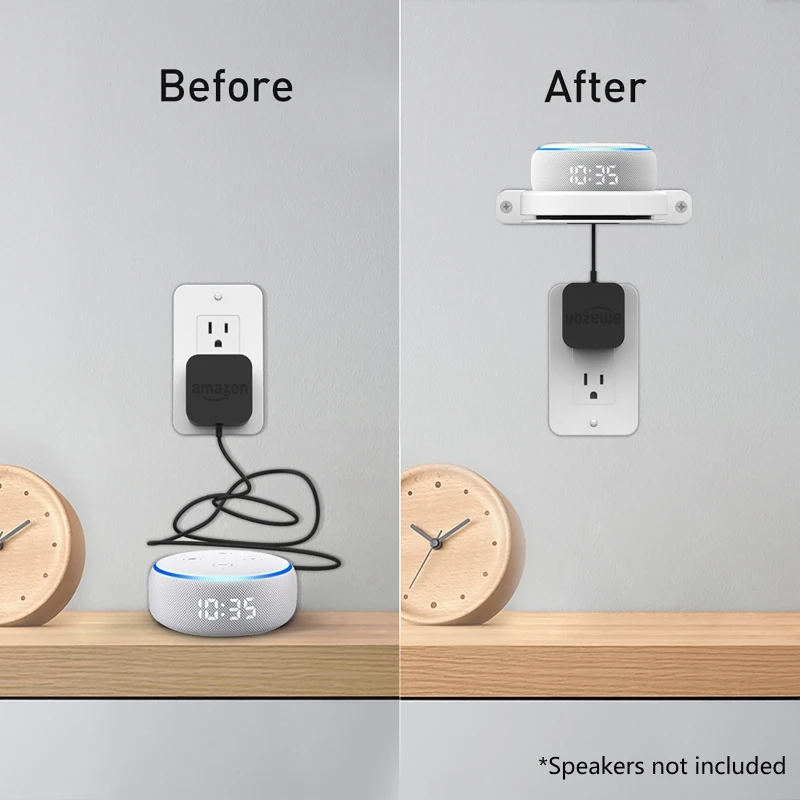 

Speaker Wall Mount Bracket Space-Saving Bathroom Mounting Holder Support Rack for echo Dot 3/4