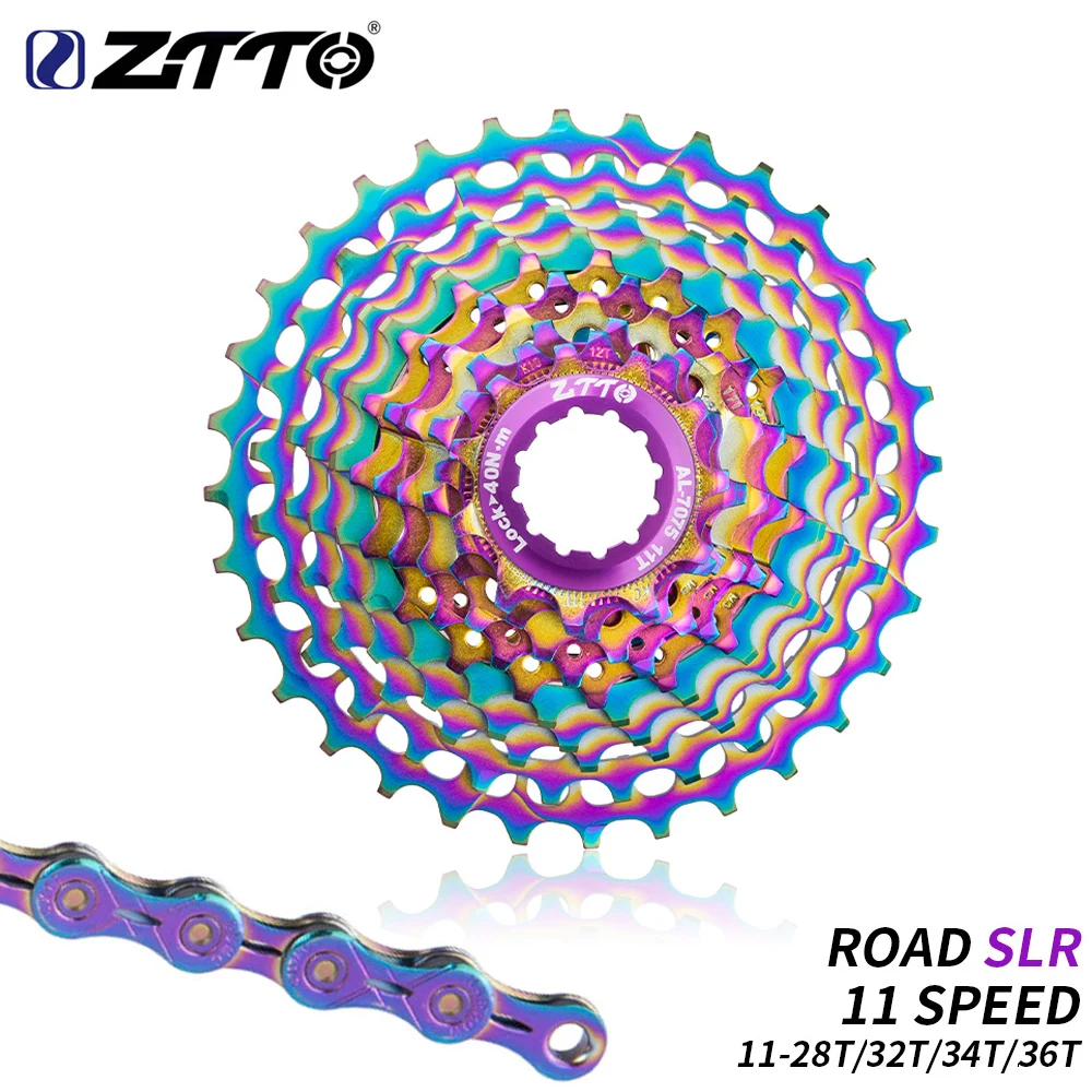 

ZTTO 11 speed road bike COLORFUL11-28/32/34/36T cassette bike SLR CNC ultra light flywheel gravel bike 22s sprocket flywheel
